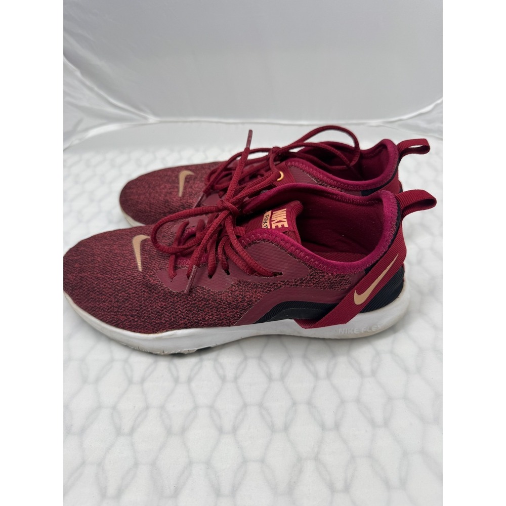 Nike Flex Trainer 9 AQ7491-601 Womens Sneaker 9 Red Black Athletic Running Shoes